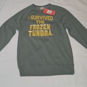 HOMAGE Green Bay packer Crewneck Sweater with Yellow Print